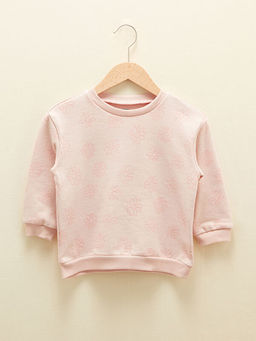 Bisiklet Yaka Uzun Kollu Pamuklu K?z Bebek Sweatshirt ve Tayt 2li Tak?m - Waikiki фото 2