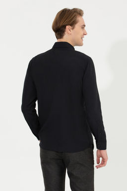 U. S. Polo Assn / Рубашка мужская черная Uzunkol Basic - U.s. polo assn фото 5
