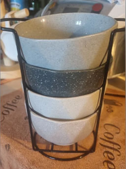 НАБОР САЛАТНИКОВ ИЗ 4 ШТ. НА МЕТАЛ-ОЙ ПОДСТАВКЕ КОЛЛЕКЦИЯ PASTEL 11*4,5 СМ, 330МЛ - Lefard фото 4