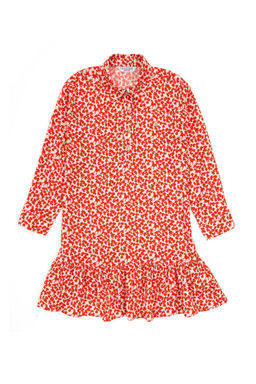 Оранжевое тканое платье для девочки - U.s. polo assn фото 2