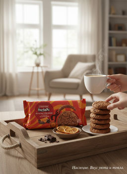 Печенье Сокровище Насберри с какао и цукатами фас цв/пл фл/п 0,320кг  фото 6