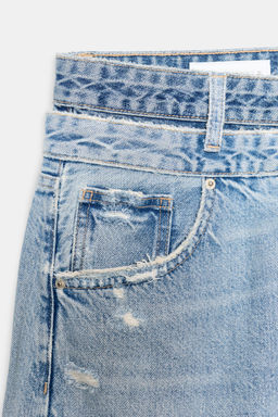 TRF STRAIGHT JEANS WITH DOUBLE WAISTBAND - Zara фото 9