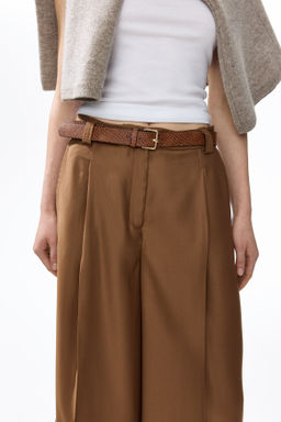 Pantal?n culotte de sarga con cintur?n - H&m фото 3