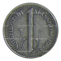 Монета 10 пфеннигов 1919 года Германия  Нотгельд Манхайм