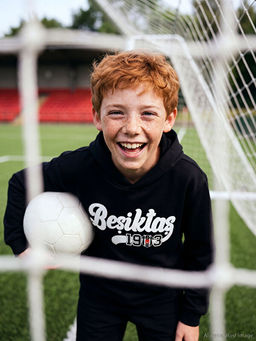 Be?ikta? Bask?l? Erkek ?ocuk Sweatshirt