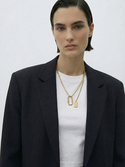 Цепь «Карабин», L=40 см, цвет золото