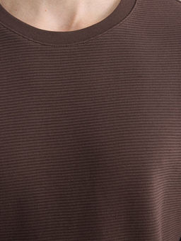 Bisiklet Yaka Uzun Kollu Fitilli Erkek Sweatshirt