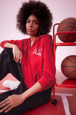 DeFactoFit NBA Chicago Bulls толстая толстовка с капюшоном