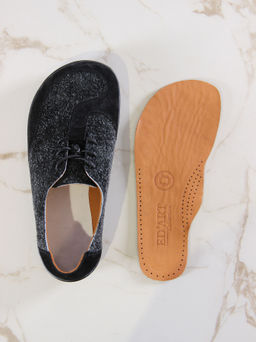 Босоногие туфли 188.natabl.Черный джангл+черная замша