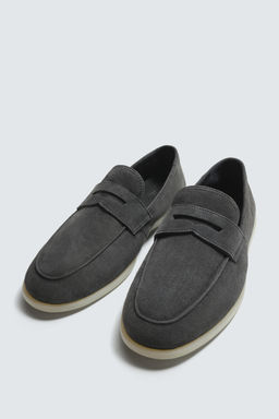 MOCAS?N PIEL CASUAL / Gris - Zara фото 2