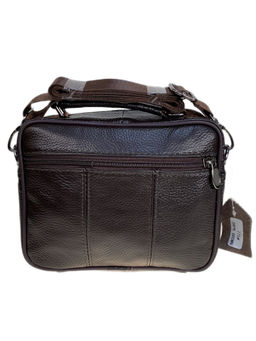Сумка мужская из натуральной кожи, цвет коричневый - Greta фото 2