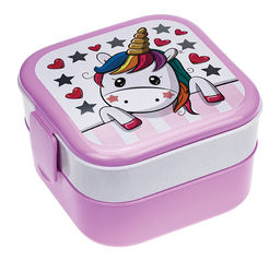 Контейнер для обеда (с вкладышем) 0,4+0,4л в ассорт. арт. М1232