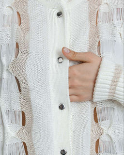 Кардиган вязаный с ажурным узором на кнопках KAR001 - Sahar art lab фото 2