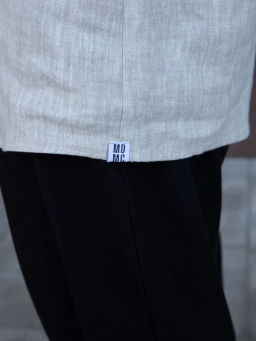 Рубашка мужская Лен Графит - Modamica фото 15