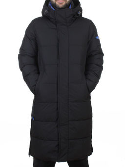 6896 BLACK Куртка мужская зимняя удлиненная (200 гр. холлофайбер)