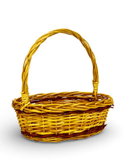 Корзина плетёная для хранения Vento, с ручкой, коричневая, набор 3 шт.