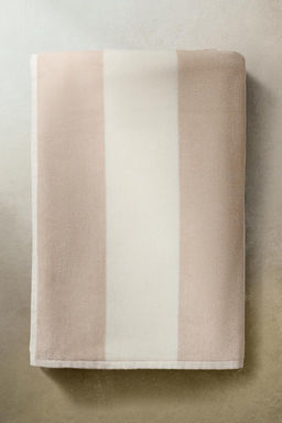VELOUR BEACH TOWEL WITH WIDE STRIPES - Zara фото 7