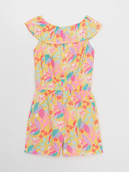 Kay?k Yaka Desenli Viskon K?z ?ocuk Tulum - Waikiki фото 3