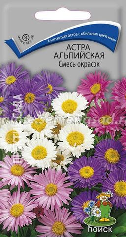 Астра альпийская Смесь окрасок (ЦВ) (М) 0,3гр.