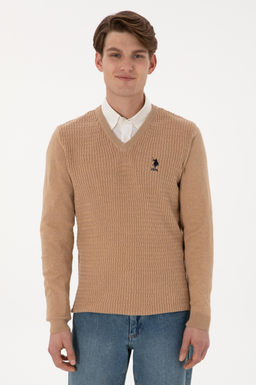Erkek Camel Melanj Basic Kazak