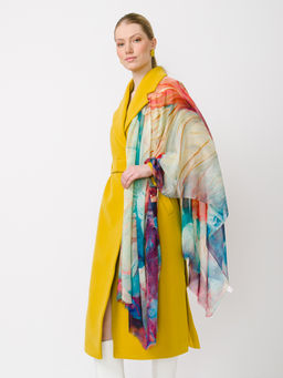 Большой мягкий очень нежный двусторонний палантин в стиле арт-деко - Tantino фото 5