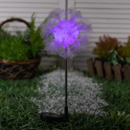 Садовый светильник на солнечной батарее Клубок, 70 см, 1 LED, свечение мульти (RGB) - Luazon lighting фото 2