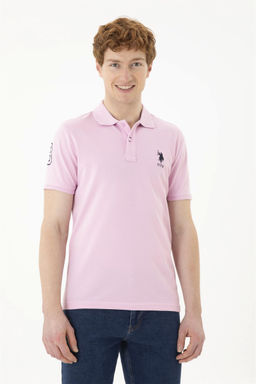 Мужская розовая базовая футболка - U.s. polo assn фото 3