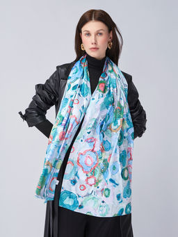 Большой, мягкий, тонкий и очень нежный двусторонний палантин с рисунком - Tantino фото 7