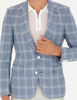 Mavi Slim Fit Keten Kar___ml_ Ceket