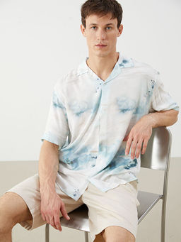 Standart Kal?p K?sa Kollu Viskon Erkek G?mlek