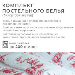 Постельное бельё Этель Евро Русская деревенька 200х217 см, 220х240 см, 70х70 см - 2 шт, бязь  фото 2