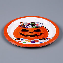 Тарелка бумажная Тыква, в наборе 6 шт. - Страна карнавалия фото 2