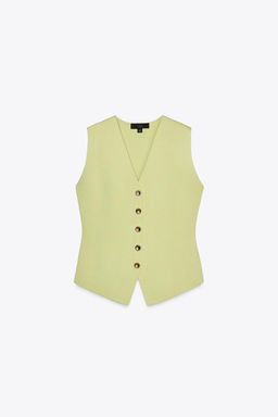 PLAIN KNIT WAISTCOAT TOP - Zara фото 21