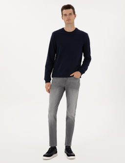 Gri Slim Fit Jean Pantolon