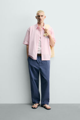 CAMISA CUADROS COMBINADO GR?FICO / Rosa / Blanco