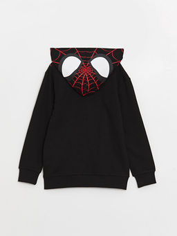 Kap??onlu Spiderman Bask?l? Uzun Kollu Erkek ?ocuk Fermuarl? Sweatshirt - Waikiki фото 2