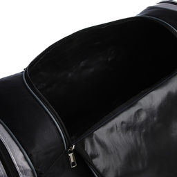 Сумка дорожная, 3 отдела на молниях, наружный карман, длинный ремень, цвет чёрный/серый - Simaland фото 3