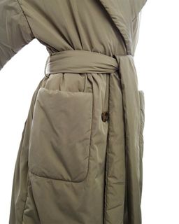 Объемное утепленное пальто запашного кроя - Incity фото 4