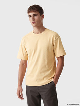 Relax Fit Bisiklet Yaka Erkek Ti??rt