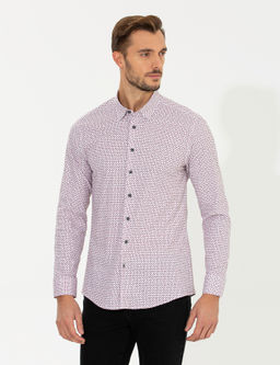 Bordo Slim Fit Uzun Kollu G_mlek - Pierre cardin фото 4