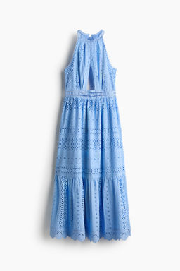 Vestido de popelina con bordado ingl?s