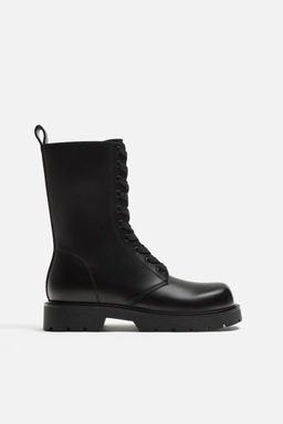 LACE-UP BOOTS WITH CHUNKY SOLE - Zara фото 5