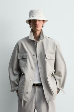 RELAXED FIT WASHED JACKET WITH POCKETS - Zara фото 11