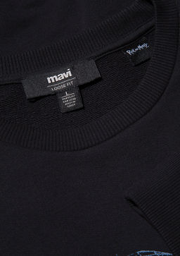 Rick and Morty Bask?l? Siyah Sweatshirt - Mavi фото 6