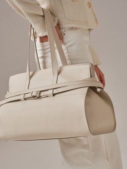 Кожаная сумка Rumi DBR 31152 светлый крем  фото 6
