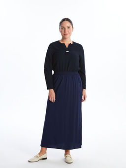 Kad?n Beli Lastikli D?z Etek