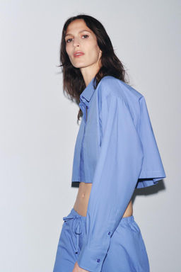 CROP POPLIN SHIRT - Zara фото 2