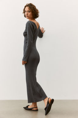 Vestido ajustado en punto de canale - H&m фото 3