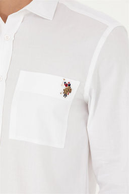 U. S. Polo Assn Мужская белая рубашка с длинным рукавом - U.s. polo assn фото 14