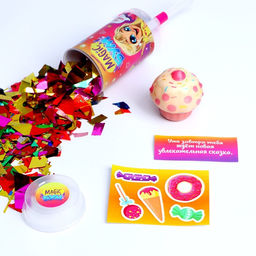 Хлопушка на палочке Magic БУМ с наклейками, принцесса